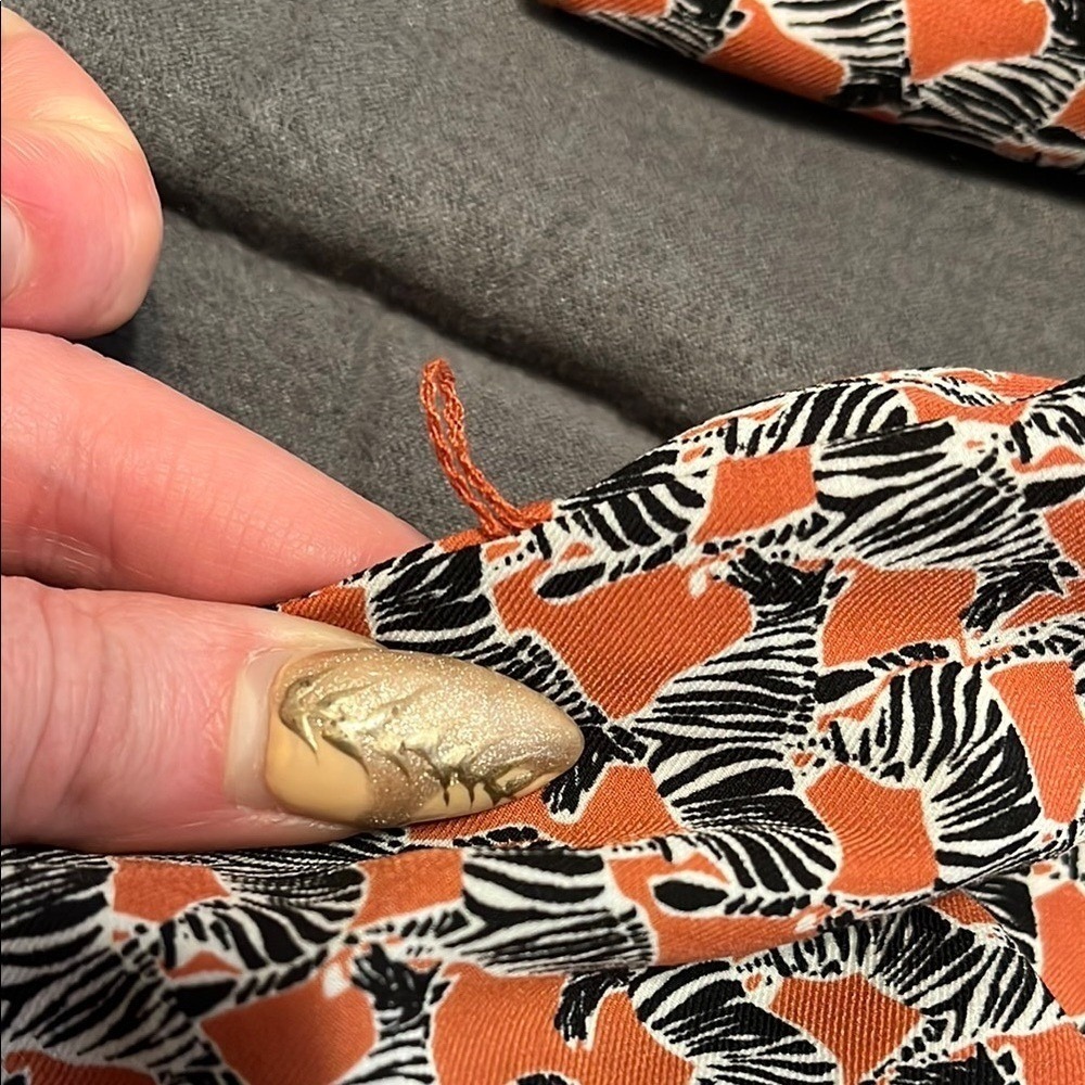 Splendid Zebra Novelty Print Shirt Maternity Pea in the Pod Button Down Blouse - Picture 5 of 7